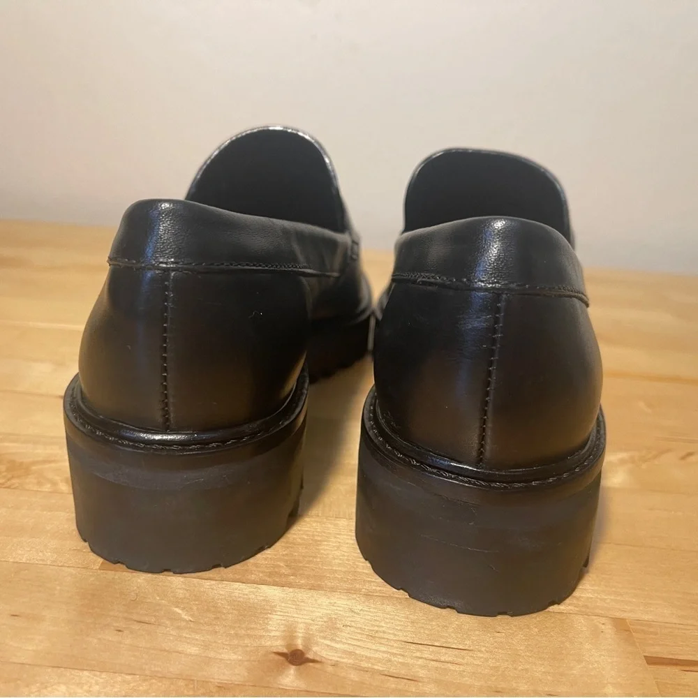 Everlane The Lug Loafer Black Leather Lug Sole Shoes Women's 8.5